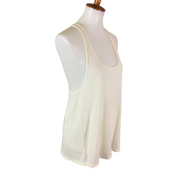 Allbirds Ivory Racerback Tank Top Lightweight Breathable Athletic Medium - Picture 2 of 5